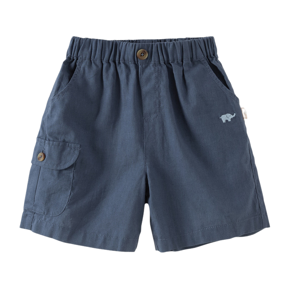 Dave&Bella Summer Toddler Boys Blue/Khaki Casual Comfortable Straight-leg Shorts