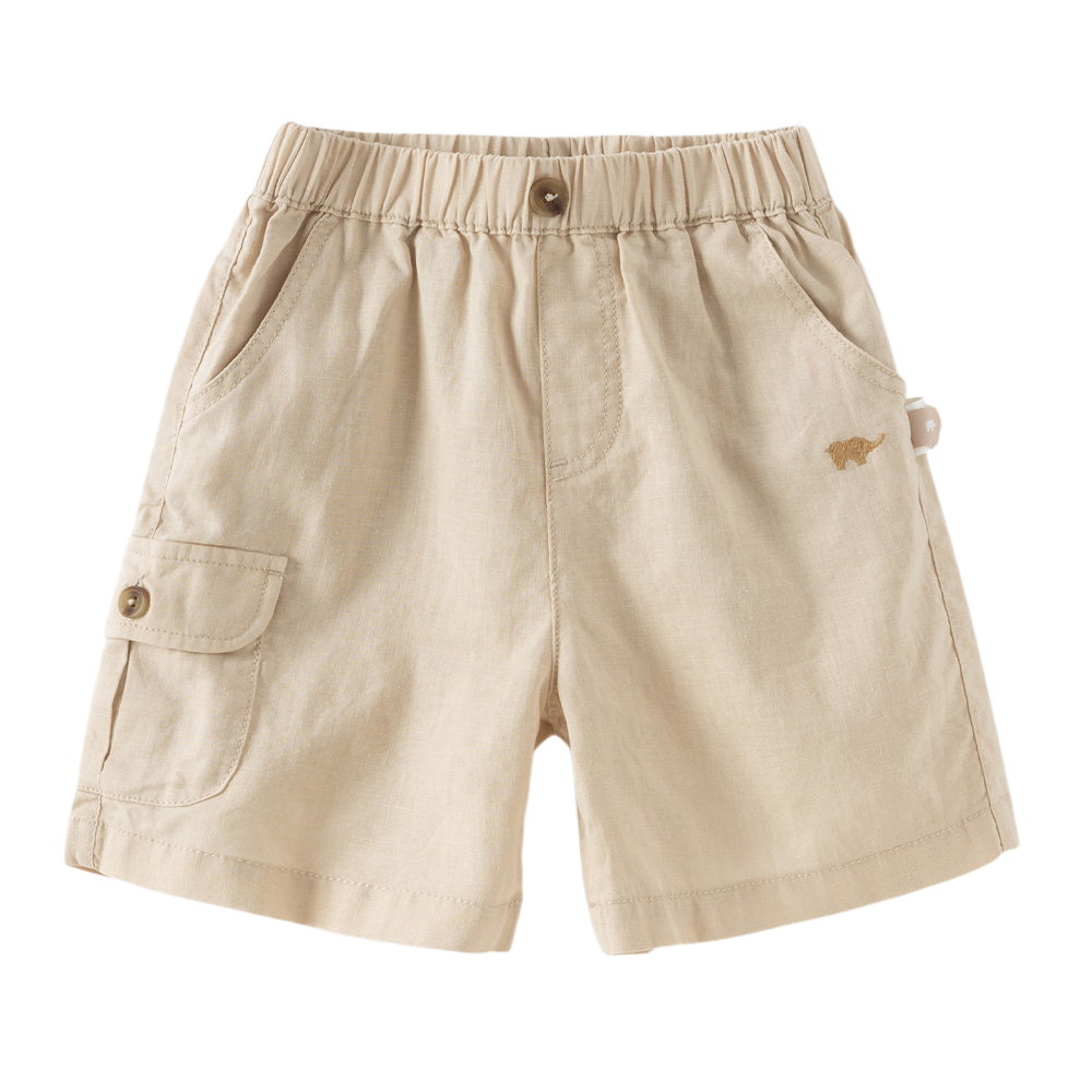 Dave&Bella Summer Toddler Boys Blue/Khaki Casual Comfortable Straight-leg Shorts
