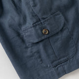 Dave&Bella Summer Toddler Boys Blue/Khaki Casual Comfortable Straight-leg Shorts