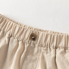 Dave&Bella Summer Toddler Boys Blue/Khaki Casual Comfortable Straight-leg Shorts