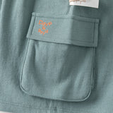 Dave&Bella Summer Toddler Boys Blue/Khaki Daily Comfortable Straight-leg Shorts