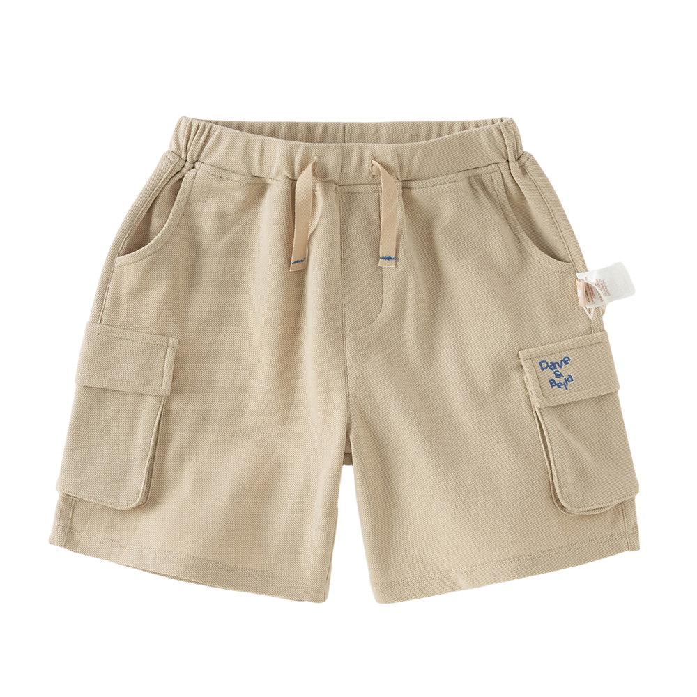 Dave&Bella Summer Toddler Boys Blue/Khaki Daily Comfortable Straight-leg Shorts
