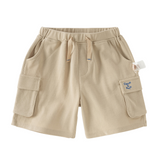 Dave&Bella Summer Toddler Boys Blue/Khaki Daily Comfortable Straight-leg Shorts