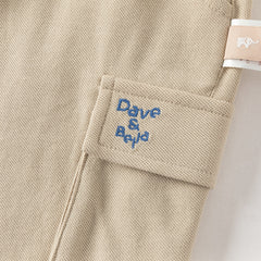 Dave&Bella Summer Toddler Boys Blue/Khaki Daily Comfortable Straight-leg Shorts
