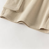 Dave&Bella Summer Toddler Boys Blue/Khaki Daily Comfortable Straight-leg Shorts