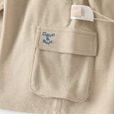 Dave&Bella Summer Toddler Boys Blue/Khaki Daily Comfortable Straight-leg Shorts