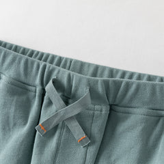 Dave&Bella Summer Toddler Boys Blue/Khaki Daily Comfortable Straight-leg Shorts
