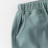 Dave&Bella Summer Toddler Boys Blue/Khaki Daily Comfortable Straight-leg Shorts