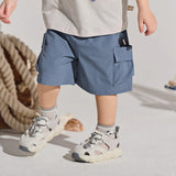 Dave&Bella Summer Toddler Boys Light Grey Casual Short Sleeve T-shirt Shorts Sets
