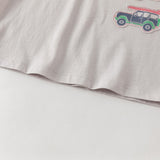 Dave&Bella Summer Toddler Boys Light Grey Casual Short Sleeve T-shirt Shorts Sets