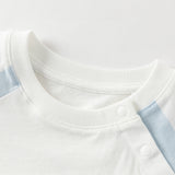 Dave&Bella Toddler Boys Summer White/Apricot Cartoon Print Soft Cotton T-shirts