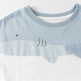 Dave&Bella Toddler Boys Summer Shark/Crocodile Print Breathable Soft Cotton Tank Tops