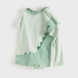 Dave&Bella Toddler Boys Summer Shark/Crocodile Print Breathable Soft Cotton Tank Tops