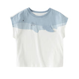 Dave&Bella Toddler Boys Summer Shark/Crocodile Print Breathable Soft Cotton Tank Tops