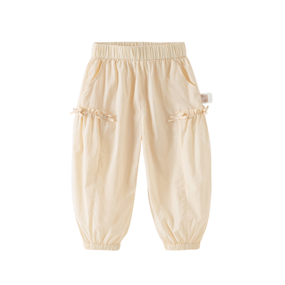 Dave&Bella Toddler Girls Summer Sweet Blue/Apricot Loose Soft Sunscreen Jogger Pants