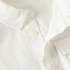 Dave&Bella Summer Toddler Boys White Soft Cotton Short Sleeve College-style Shirts