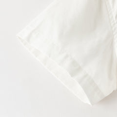 Dave&Bella Summer Toddler Boys White Soft Cotton Short Sleeve College-style Shirts