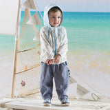 Dave&Bella Toddler Boys Summer Playful Dinosaur Print Summer Sunscreen Jackets