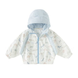 Dave&Bella Toddler Boys Summer Playful Dinosaur Print Summer Sunscreen Jackets