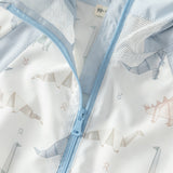 Dave&Bella Toddler Boys Summer Playful Dinosaur Print Summer Sunscreen Jackets