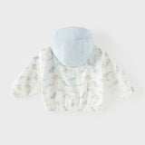 Dave&Bella Toddler Boys Summer Playful Dinosaur Print Summer Sunscreen Jackets