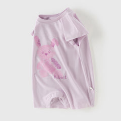 Dave&Bella Baby Girls/Boys Summer Cute Cartoon Print Lightweight Soft Rompers