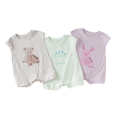 Dave&Bella Baby Girls/Boys Summer Cute Cartoon Print Lightweight Soft Rompers