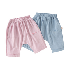 Dave&Bella Summer Toddler Boys/Girls Blue/Pink Lightweight Antibacterial Harem Pants