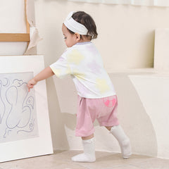 Dave&Bella Summer Toddler Boys/Girls Blue/Pink Lightweight Antibacterial Harem Pants