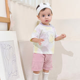 Dave&Bella Summer Toddler Boys/Girls Blue/Pink Lightweight Antibacterial Harem Pants