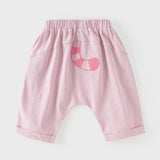 Dave&Bella Summer Toddler Boys/Girls Blue/Pink Lightweight Antibacterial Harem Pants