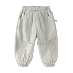 Dave&Bella Toddler Boys Summer Casual Blue/Grey Comfortable Loose Jogger Pants
