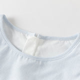 Dave&Bella Toddler Girls Blue White Striped Sleeveless Casual Mesh A-line Dress