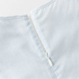 Dave&Bella Toddler Girls Blue White Striped Sleeveless Casual Mesh A-line Dress