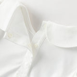 Dave&Bella Toddler Girls Summer Beige Doll Collar College-style Fake-two-piece Dress