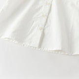 Dave&Bella Toddler Girls Summer Cherry Embroidery Breathable Cotton Sweet Shirts