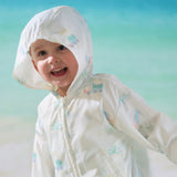 Dave&Bella Toddler Boys Summer White Car Print Outwear Comfortable Sunscreen Jackets