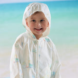 Dave&Bella Toddler Boys Summer White Car Print Outwear Comfortable Sunscreen Jackets