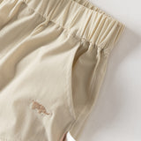 Dave&Bella Toddler Boys Summer Light Khaki Adjustable-waistband Lightweight Pants