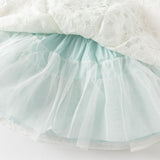 Dave&Bella Summer Toddler Girls Elegant Light Blue Sleeveless Princess Tulle Dress