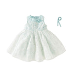 Dave&Bella Summer Toddler Girls Elegant Light Blue Sleeveless Princess Tulle Dress