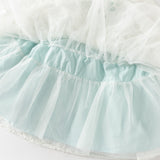 Dave&Bella Summer Toddler Girls Elegant Light Blue Sleeveless Princess Tulle Dress