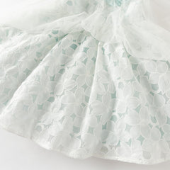 Dave&Bella Summer Toddler Girls Elegant Light Blue Sleeveless Princess Graduation Dress