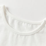 Dave&Bella Summer Toddler Girls Stylish White Sleeveless Cute Embroidery Top Shorts Sets