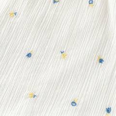 Dave&Bella Summer Toddler Girls Cute Beige Flutter Sleeve Top Jean Shorts Outfit Sets