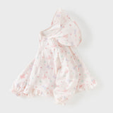 Dave&Bella Toddler Girls Summer Pink/Beige Print Outdoor Comfortable Sunscreen Jackets