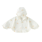 Dave&Bella Toddler Girls Summer Pink/Beige Print Outdoor Comfortable Sunscreen Jackets