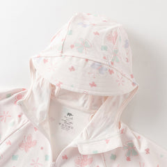 Dave&Bella Toddler Girls Summer Pink/Beige Print Outdoor Comfortable Sunscreen Jackets
