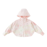 Dave&Bella Toddler Girls Sweet Pink Print Outwear Long Sleeve Summer Screen Jackets