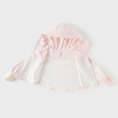 Dave&Bella Toddler Girls Sweet Pink Print Outwear Long Sleeve Summer Screen Jackets
